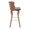 Armen Living Verne 30" Swivel Gray Faux Leather and Walnut Wood Bar Stool LCVRBAWAGR30 - alternate 6